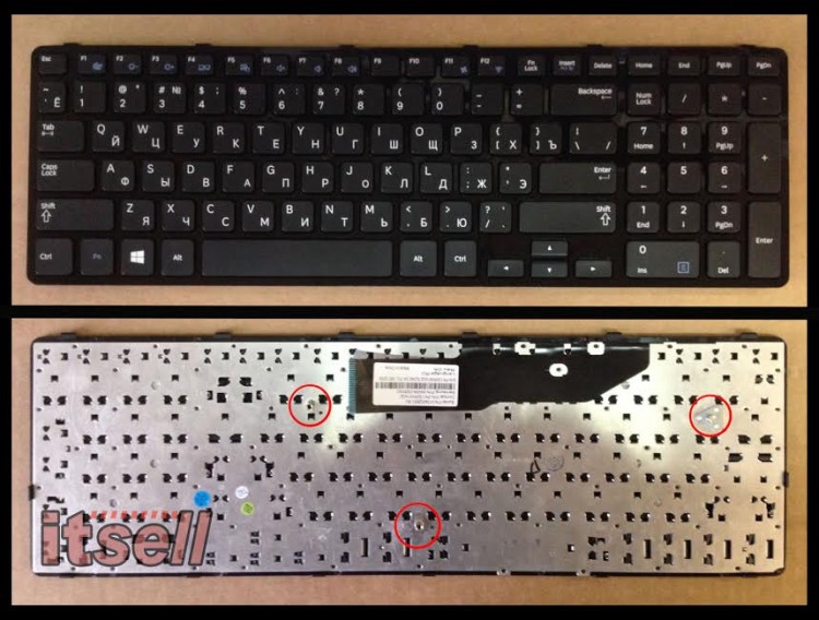 Клавиатура для ноутбука Samsung NP350E7C 355E7C NP550P7C с рамкой 