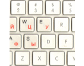 Наклейки на клавиатуру для клавиатуры белый фон кириллица красные/латинские черные
