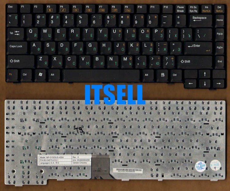 Клавиатура для ноутбука Asus T9 T9000 T9400