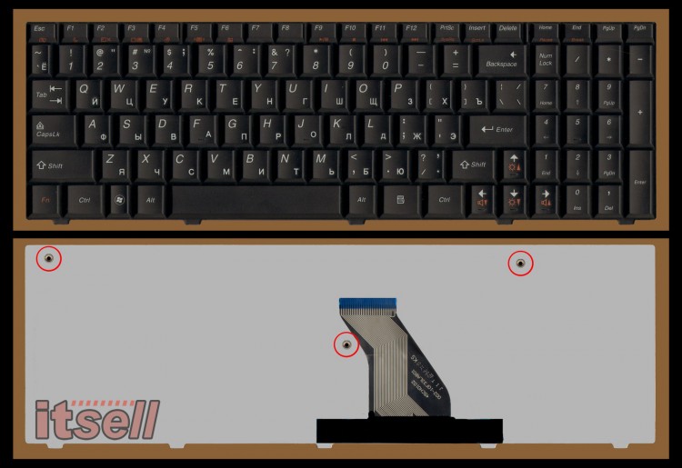 Клавиатура для ноутбука Lenovo G560, G565