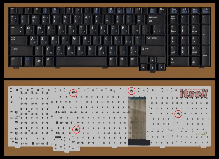 Клавиатура для ноутбука HP Compaq nw9440 nx9420 nw9440 nx9400