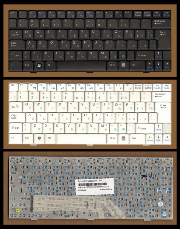 Клавиатура для ноутбука MSI Wind U90 U100 U110 U120 U135 U160