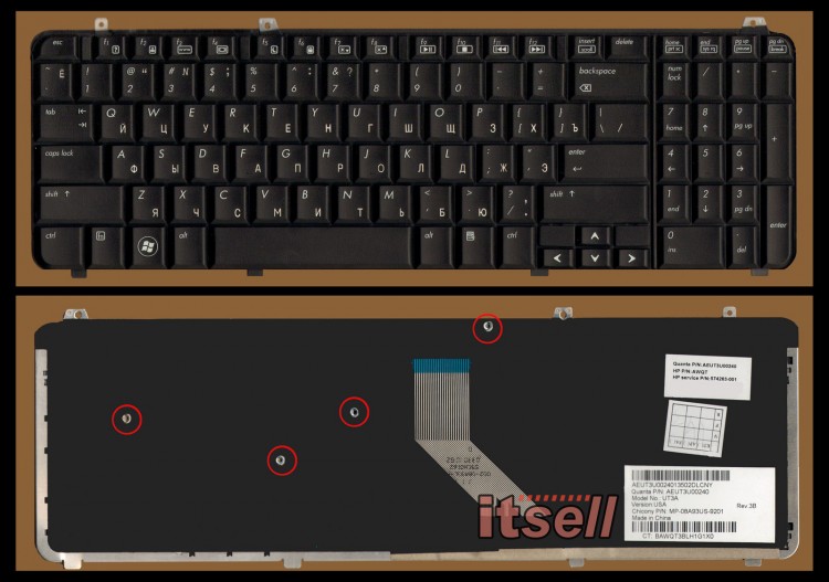 Клавиатура для ноутбука HP Pavilion dv6-1000 dv6-2000