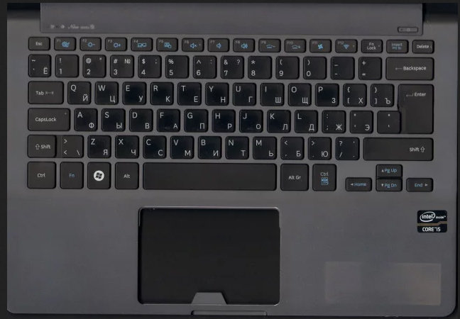 Клавиатура для ноутбука Samsung NP900X3C NP900X3D, топкейс в сборе