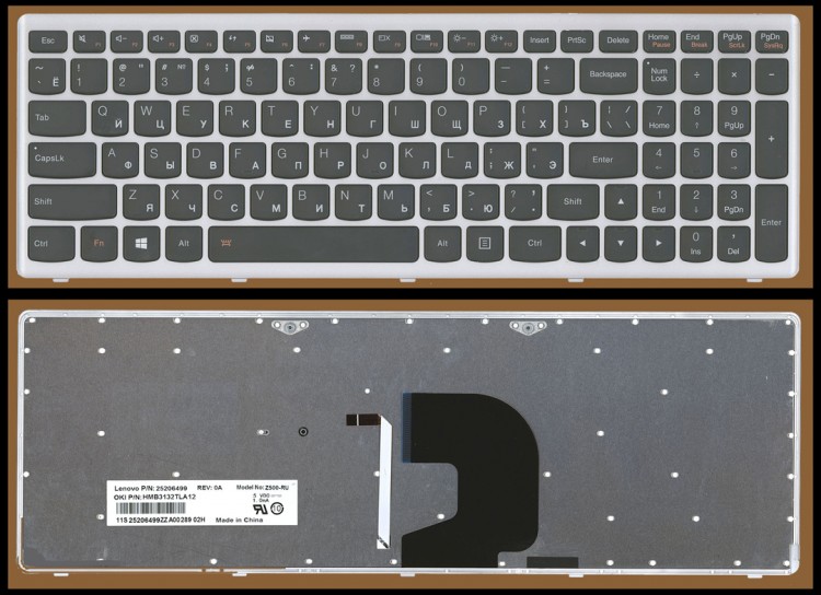 Клавиатура для ноутбука Lenovo Ideapad Z500 Z500A Z500G P500