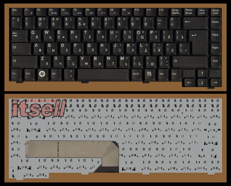 Клавиатура для ноутбука Fujitsu Amilo 4406 A1667 A3667 D6820 D6830 D7830 D7850 L6820 L6825 M1437 M1439 M4438 PI1536 PI1556