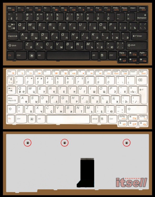 Клавиатура для ноутбука Lenovo s10-3