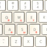 наклейки на клавиатуру высокого качества для Apple MacBook - прозрачные красные