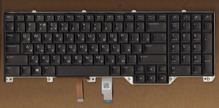 Клавиатура для ноутбука Dell Alienware M17 R4 R5 русская / с подсветкой 