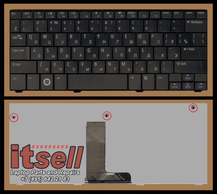Клавиатура для ноутбука Dell Inspiron Mini 10 1010 1011