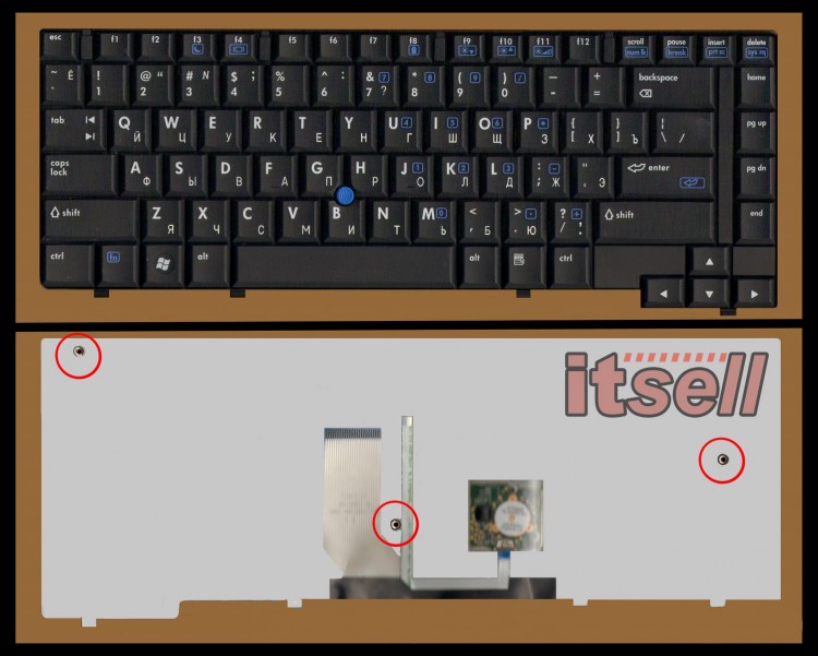 Клавиатура для ноутбука HP / Compaq 6910 6910P NC6400