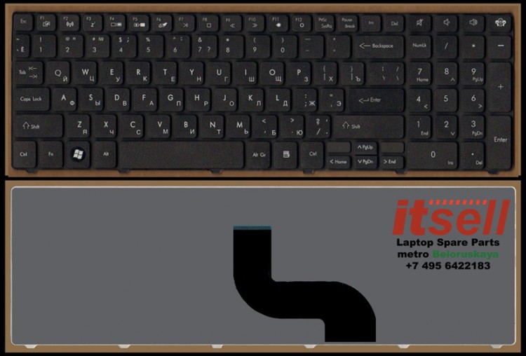 Клавиатура для ноутбука Packard Bell Easynote TM80 TM81 TM82 TM85 TM86 TM87 TM89 TM94