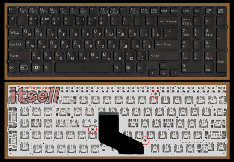 Клавиатура для ноутбука Sony VAIO VPC-F21 VPC-F22 VPC-F23