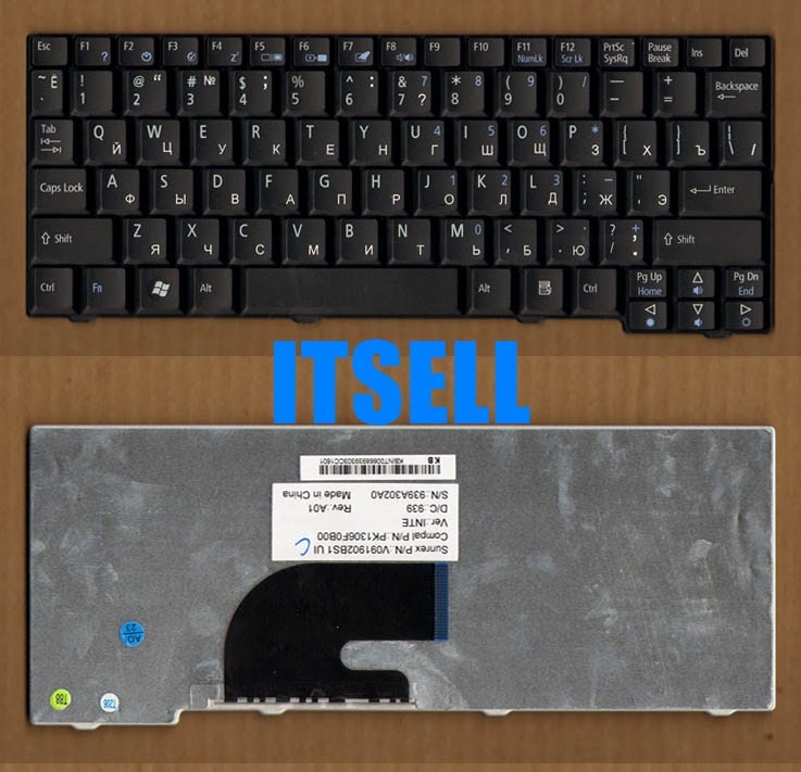 Клавиатура для ноутбука Acer Aspire One A110, ZG5 ZA5 A150, D150, D250 KAV10 KAV60 ZA8 ZG8 ZG6X 531H