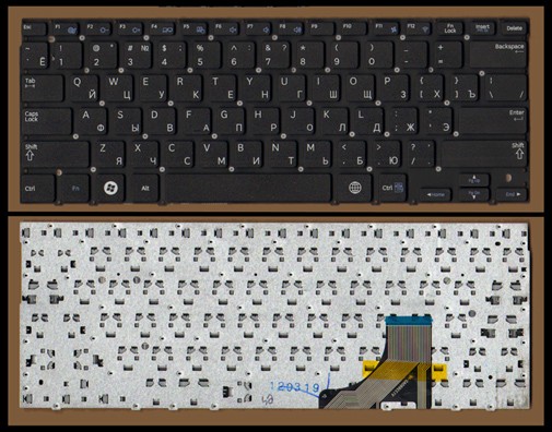 Клавиатура для ноутбука Samsung NP530U3B, NP530U3C подложка