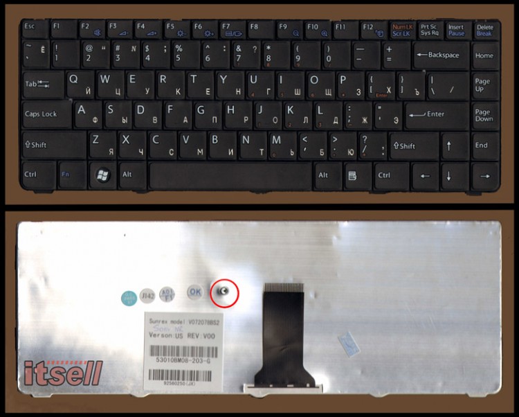 Клавиатура для ноутбука Sony Vaio VGN-NR VGN-NS