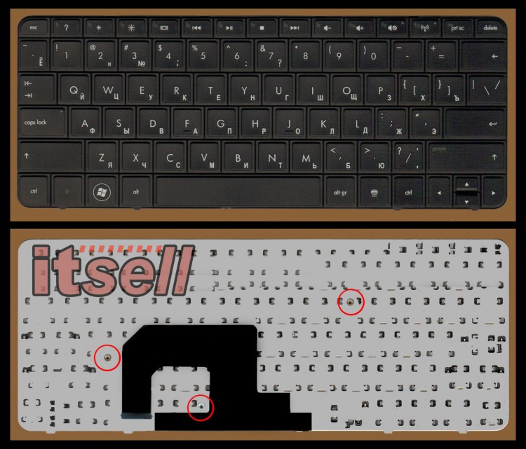 Клавиатура для ноутбука HP Compaq Mini 110-3000 210-3000 110-4000 1103