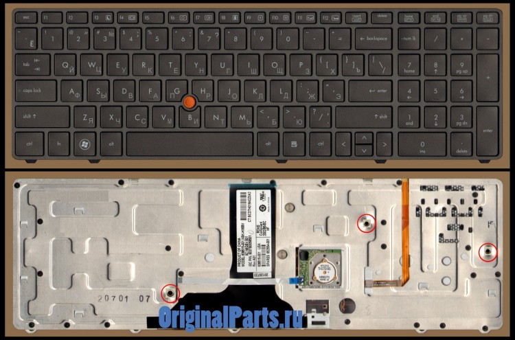 Клавиатура для ноутбука HP Elitebook 8760w 8760p 8770w