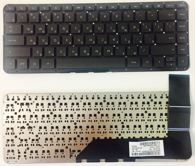  Клавиатура для ноутбука HP Slatebook 14-p000, 14-p010n черная, без рамки